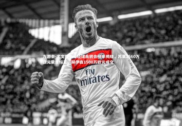 九游会-尤文图斯年轻球员转会榜单揭晓，苏莱2560万欧元荣膺标王，赫伊森1500万欧元成交